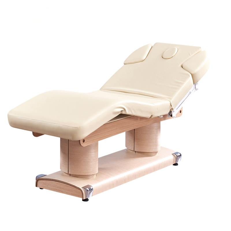 Wellness Spa And Massage - سرير تدليك كهربائي بقاعدة خشبية ملونة