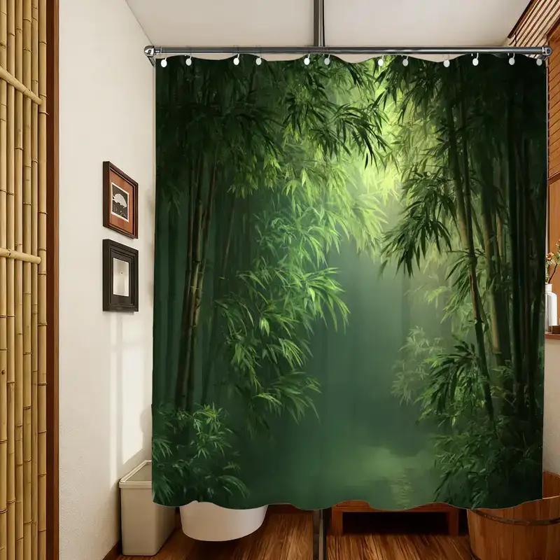 ستارة حمام بطباعة غابة الخيزرا - مراجعة Spa Wellness Nature وسعره