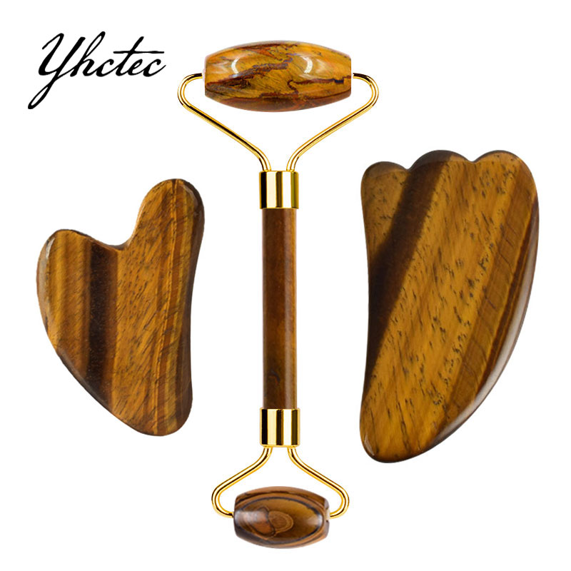 الطبيعية حجر عين النمر الغواش  - مراجعة Jade Roller Stone وسعره