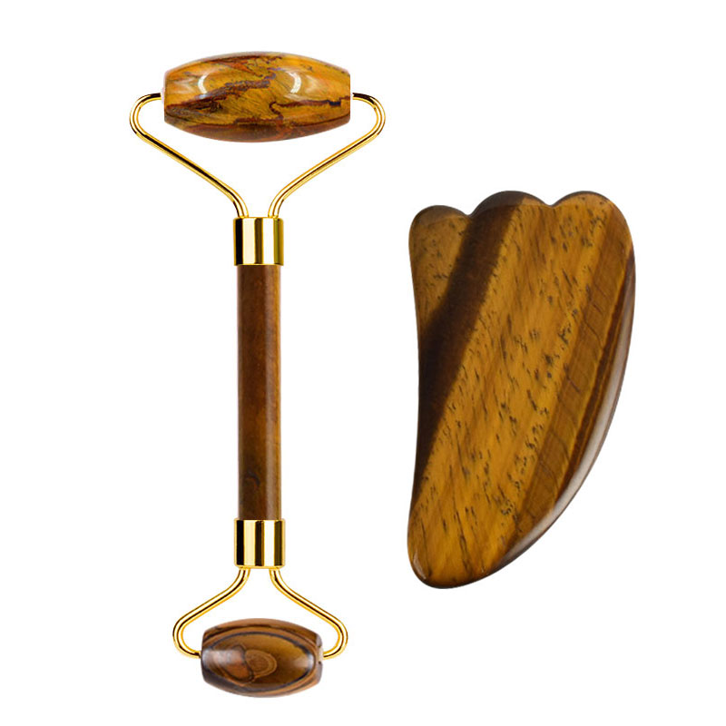 الطبيعية حجر عين النمر الغواش  - مراجعة Jade Roller Stone وسعره