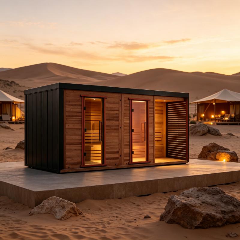 غرفة ساونا خشبية مخصصة للاستخد - مراجعة Wellness Resort Spa وسعره