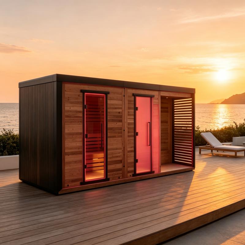 غرفة ساونا خشبية مخصصة للاستخد - مراجعة Wellness Resort Spa وسعره