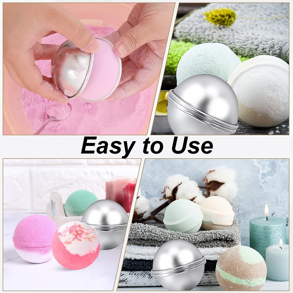 مجموعة من 4 قطع: قوالب كرات نص - مراجعة Bath Bomb Mold وسعره